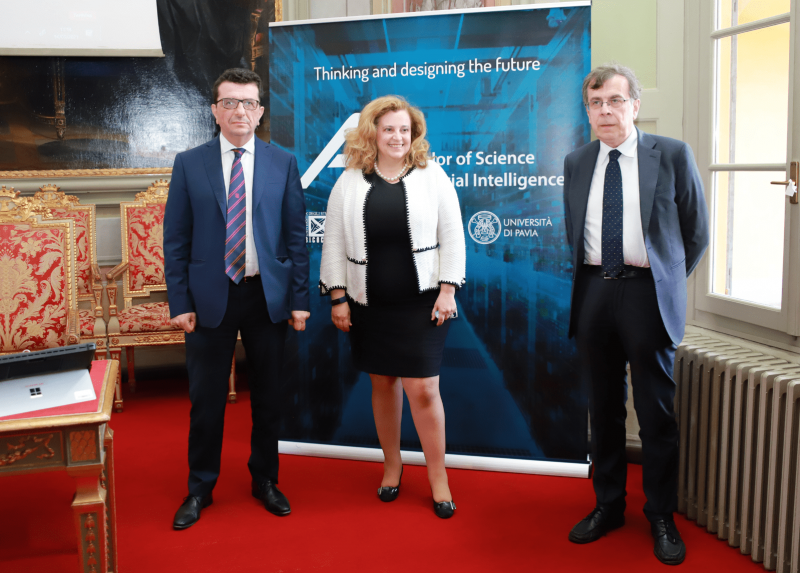 I rettori delle Università di Pavia, Milano-Bicocca e Statale di Milano Francesco Svelto, Giovanna Iannantuoni ed Elio Franzini
