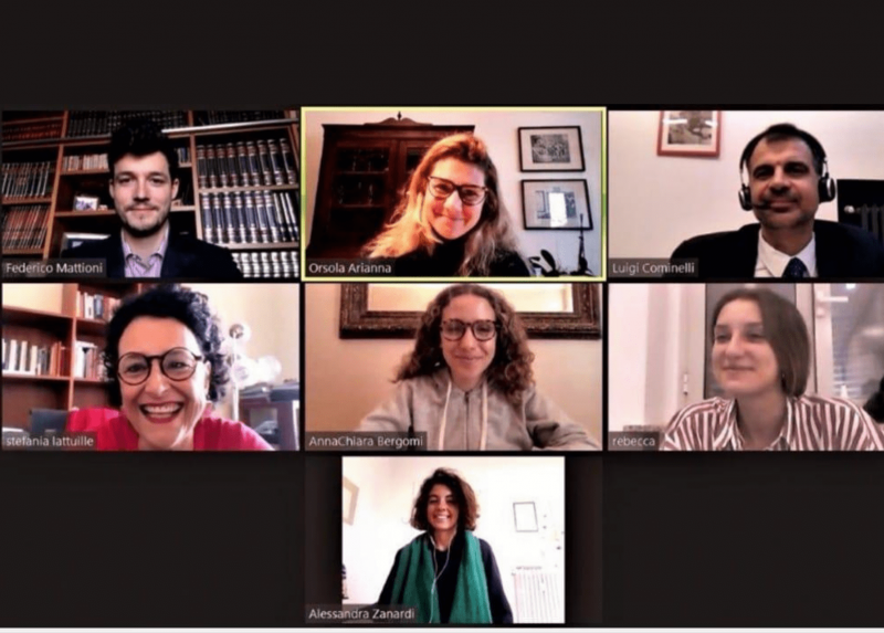 La squadra dell'Università Statale con il docente Luigi Cominelli