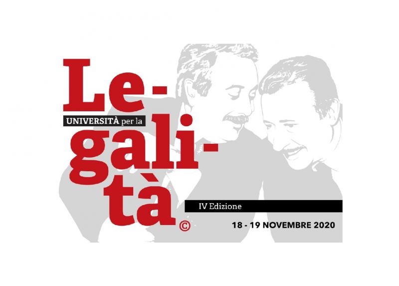 Il 18 e 19 novembre l'Università per la Legalità