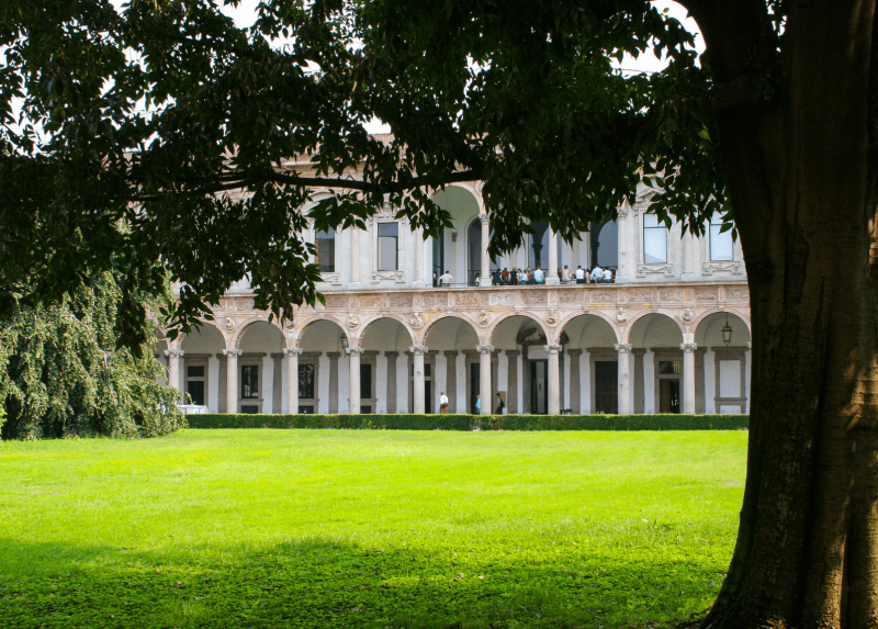 Uno scorcio della Ca' Granda, sede dell'Università Statale di Milano