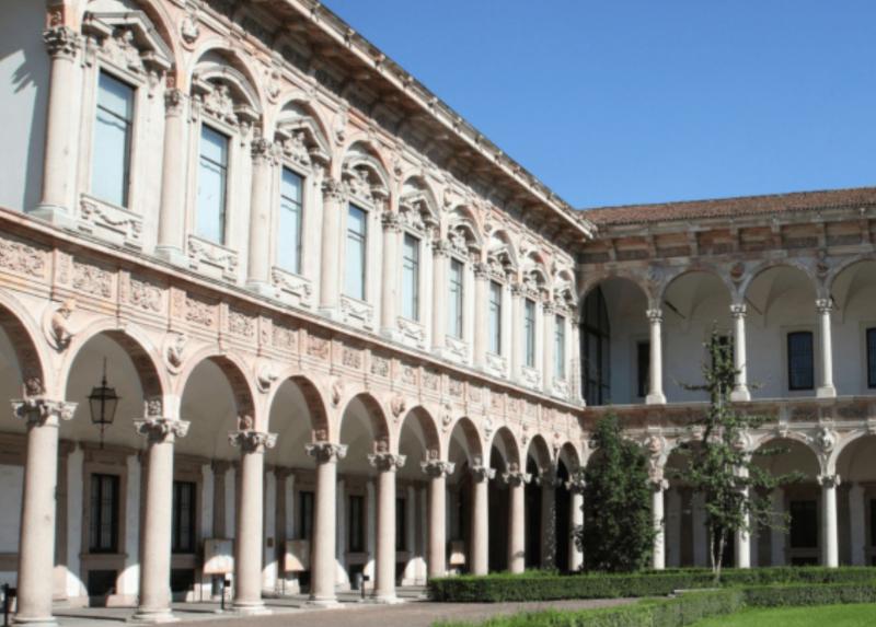 Uno scorcio della Ca' Granda, sede dell'Università Statale di Milano