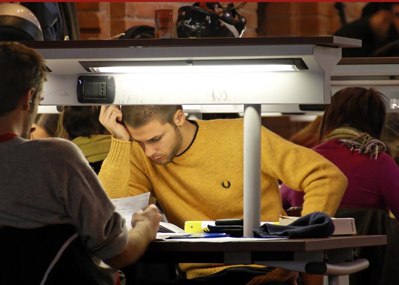 Studenti in biblioteca