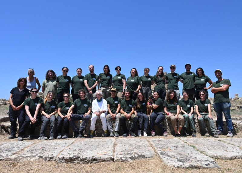 Team dello scavo del Parco Archeologico di Selinunte.