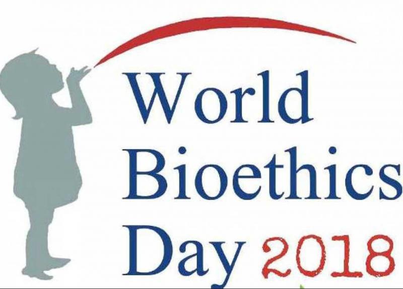 Il logo della Giornata Mondiale della Bioetica 2018
