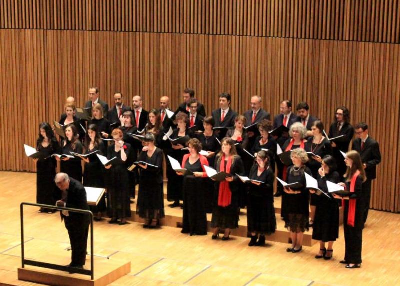 Un'esibizione del Coro in Aula Magna