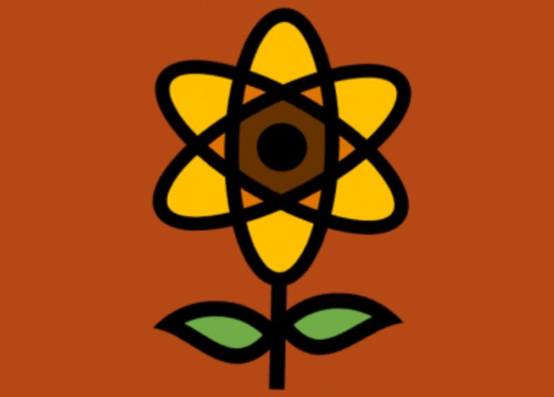 Un particolare della brochure dell'evento "Fiorire con la Scienza"