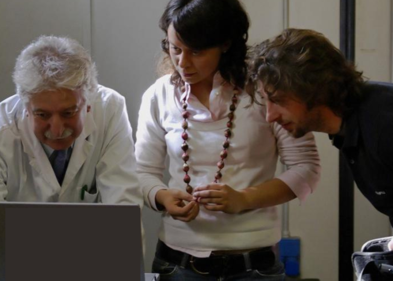 Dottorandi e dottorande al lavoro in Università con un docente