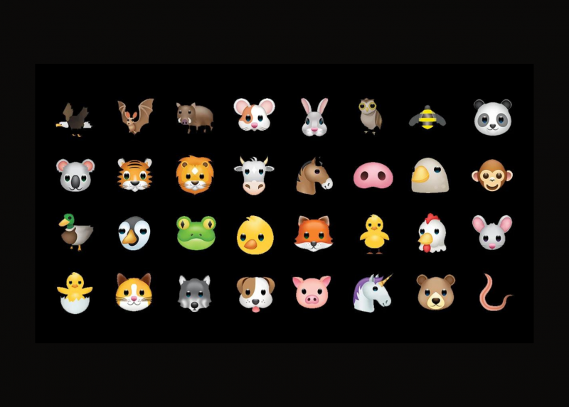 Emoji dalla sezione “Animals & Nature” di Emojipedia