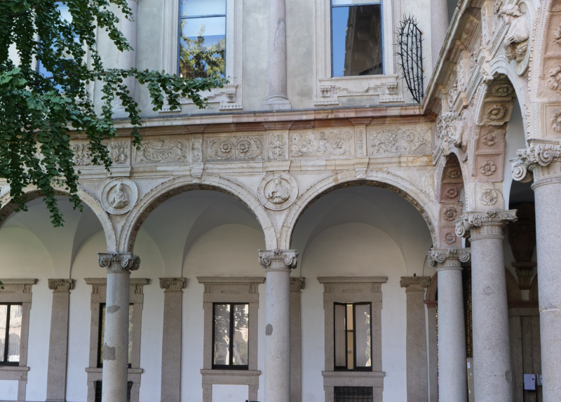 Uno scorcio della sede di via Festa del Perdono dell'Università Statale