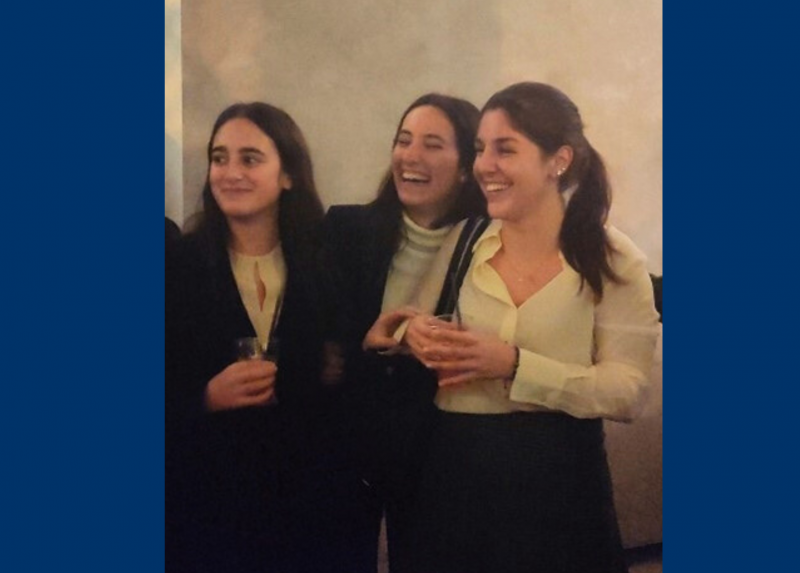 Le studentesse della squadra della Statale: Sofia Crosta, Giulia Porro e Lucrezia Barni Gianni