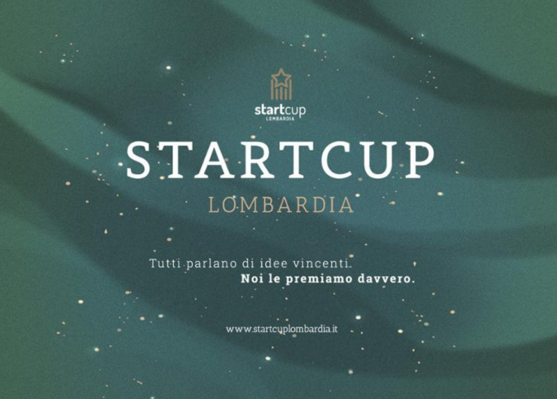 Il logo e il claim della competition Startcup Lombardia
