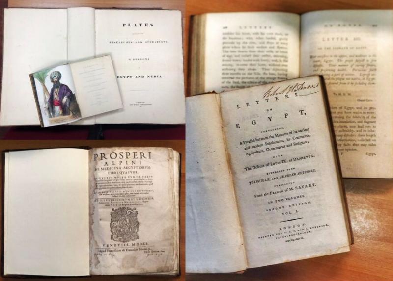 Alcuni dei libri di pregio oggetto di catalogazione
