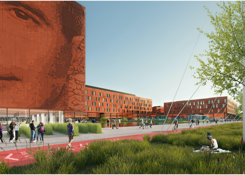 Rendering dell'ingresso Campus in MIND