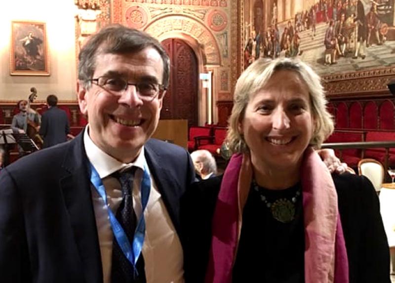 Il rettore Elio Franzini e la prorettrice Antonella Baldi a uno degli eventi in occasione della LERU Rectors' Assembly