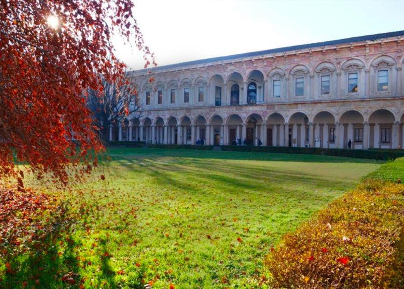 Uno scorcio della sede di via Festa del Perdono dell'Università Statale