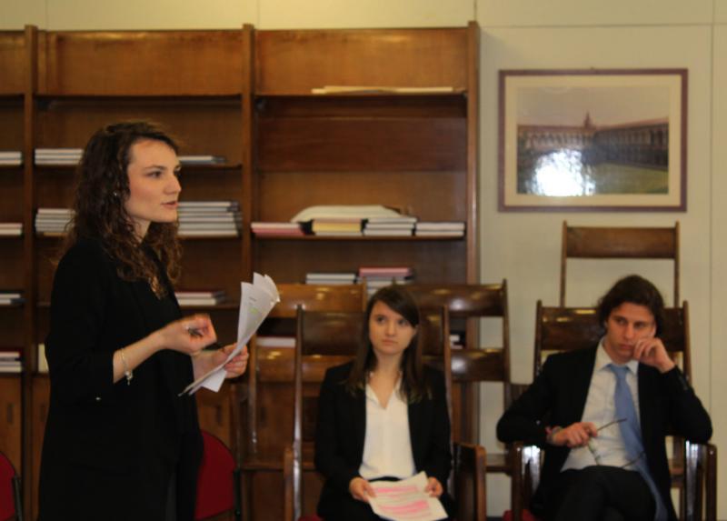 Un momento delle semifinali della "Moot competition" in Diritto penale