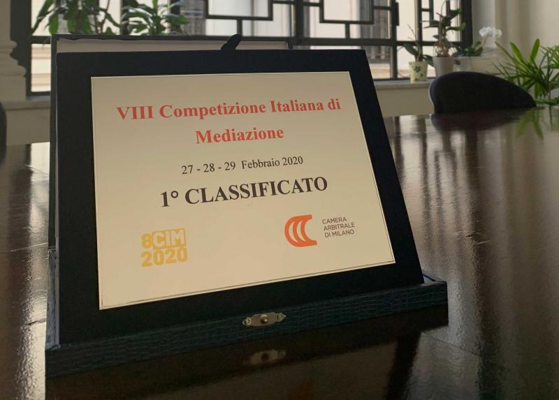 La targa per il primo classificato alla CIM 2020