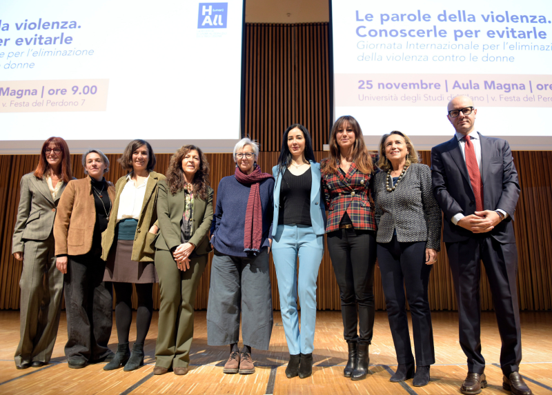 Da sinistra a destra: Silvia Belloni, Francesca Poggi, Irene Pellizzone, Marilisa D'Amico, Elena Lattuada, Marina Brambilla, Elena Lucchini, Maria Carla Gatto, Alessandro Mezzanotte