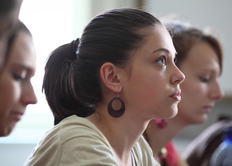 Studentessa in aula