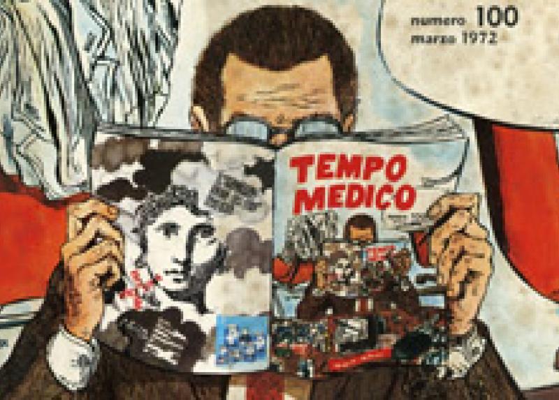 Copertina di Tempo Medico realizzata da Guido Crepax