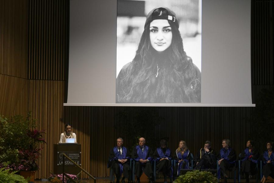 La prolusione di Rayhane Tabrizi - Foto di Marco Riva