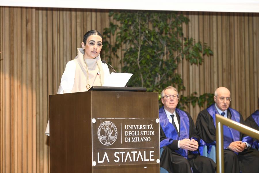 La prolusione di Rayhane Tabrizi - Foto di Marco Riva