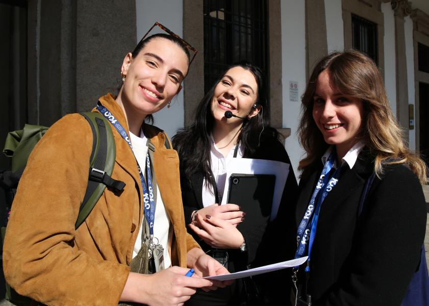 Le guide della Statale durante Università Svelate: Annalisa Adreani, Ilenya brevi, Allegra Petruzzelli