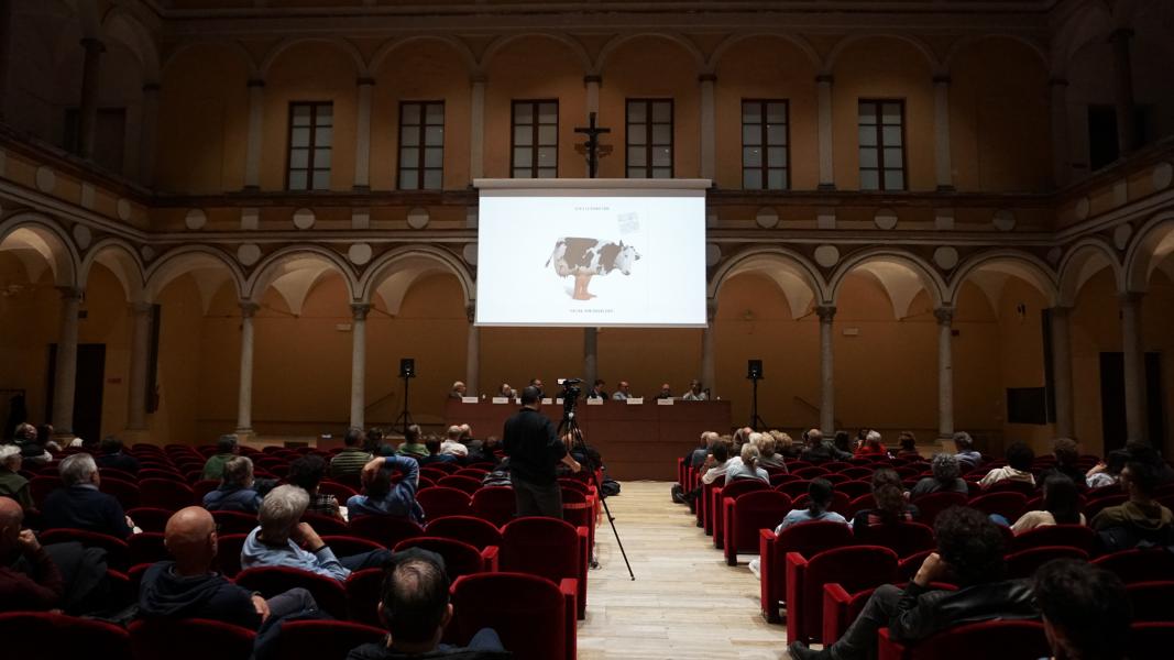Elio e Faso, componenti di Elio e le Storie Tese, all'evento per i 50 anni di Informatica musicale