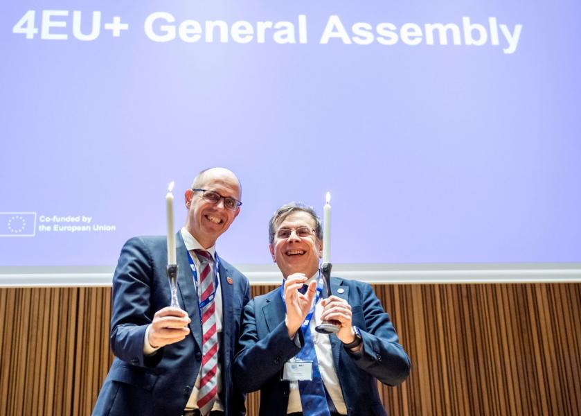 Il rettore Elio Franzini all’Annual Meeting di 4EU+ Alliance che si è tenuto all’Università degli Studi di Milano.