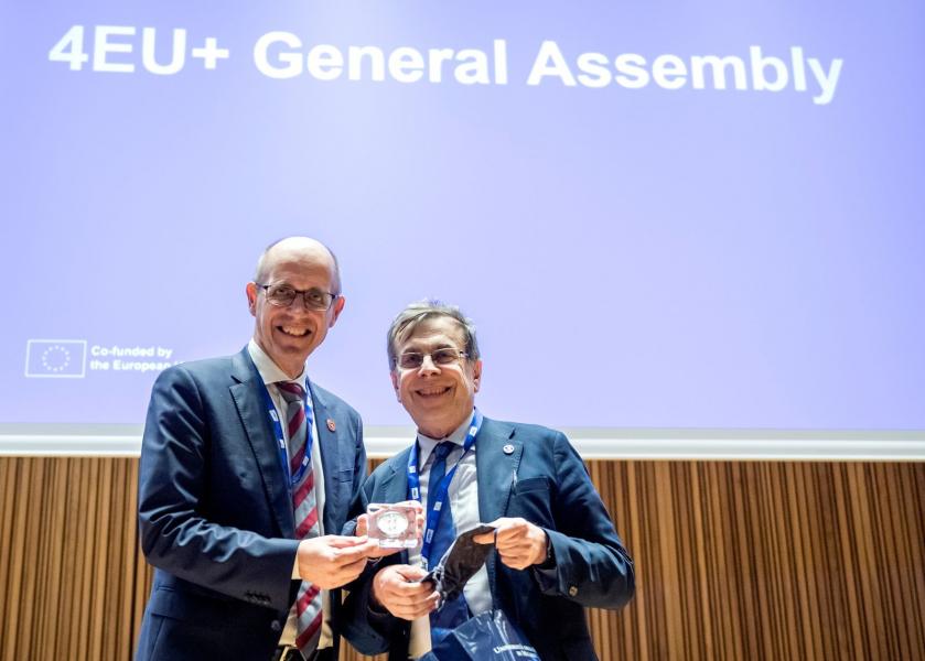 Il rettore Elio Franzini all’Annual Meeting di 4EU+ Alliance che si è tenuto all’Università degli Studi di Milano.