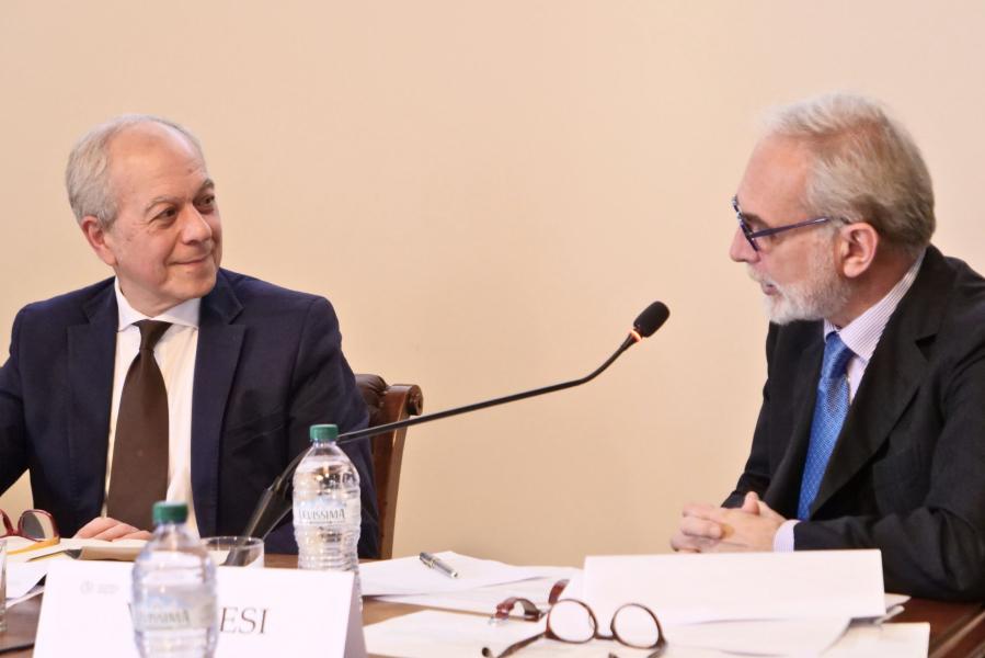 Massimiliano Baggio, direttore del conservatorio di Milano e Pierluigi Vercesi, giornalista del Corriere della Sera.