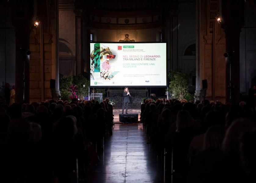 Paola Scotto, oboista dell’Orchestra Sinfonica di Milano apre l’evento del centenario dell’Università degli Studi di Milano presso la Basilica di Santa Maria delle Grazie.