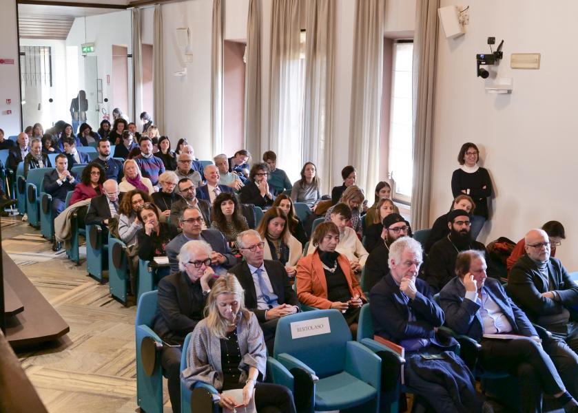Un momento della conferenza stampa di presentazione di "Stai sano"