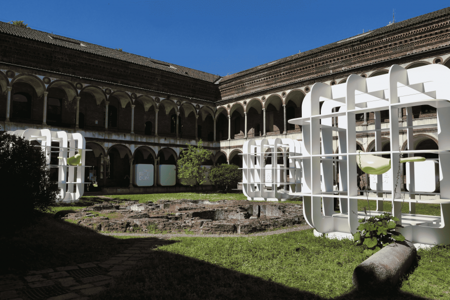 Le installazioni all'Università Statale di Milano per INTERNI Design Re-Evolution 