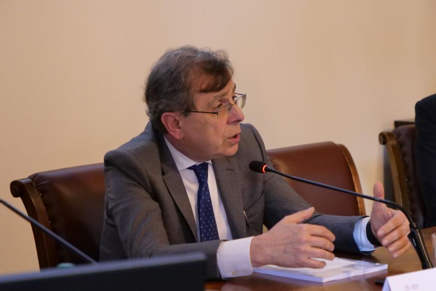 Il rettore Elio Franzini alla presentazione dell'osservatorio Mheo all'Università degli Studi di Milano.