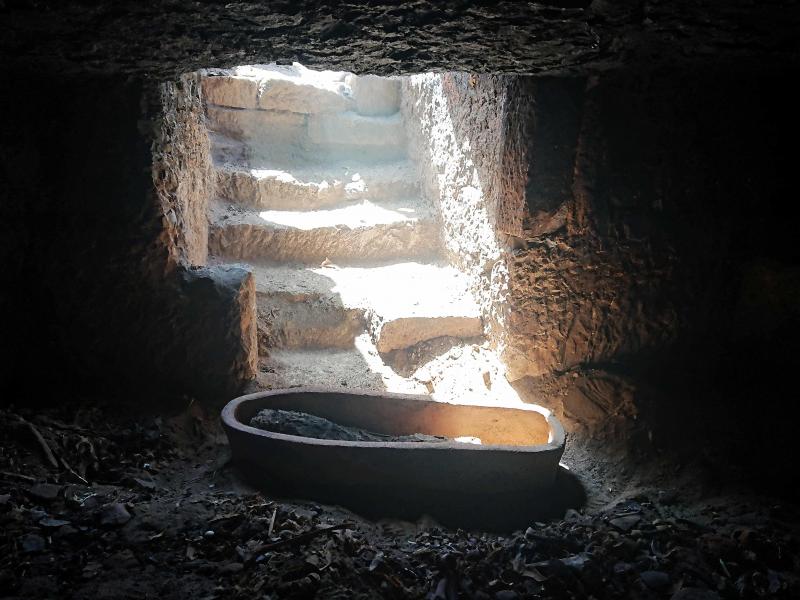 Interno della tomba appena scoperta (AGH032) sulla sponda occidentale di Assuan, presso il Mausoleo dell’Aga Khan- Credit: Egyptian-Italian Mission at West Aswan (EIMAWA)