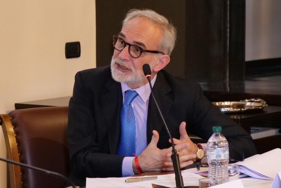 Il giornalista del Corriere della Sera Pierluigi Vercesi, moderatore alla presentazione dell'osservatorio Mheo all'Università degli Studi di Milano.