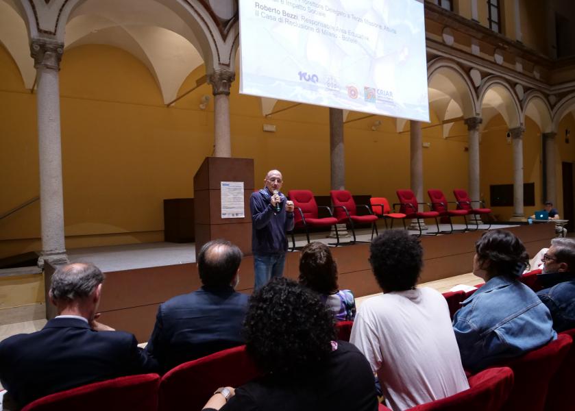 Roberto Bezzi, responsabile Area Educativa, II Casa di Reclusione di Milano - Bollate, alla presentazione dell'iniziativa "A bordo del Brigantino"