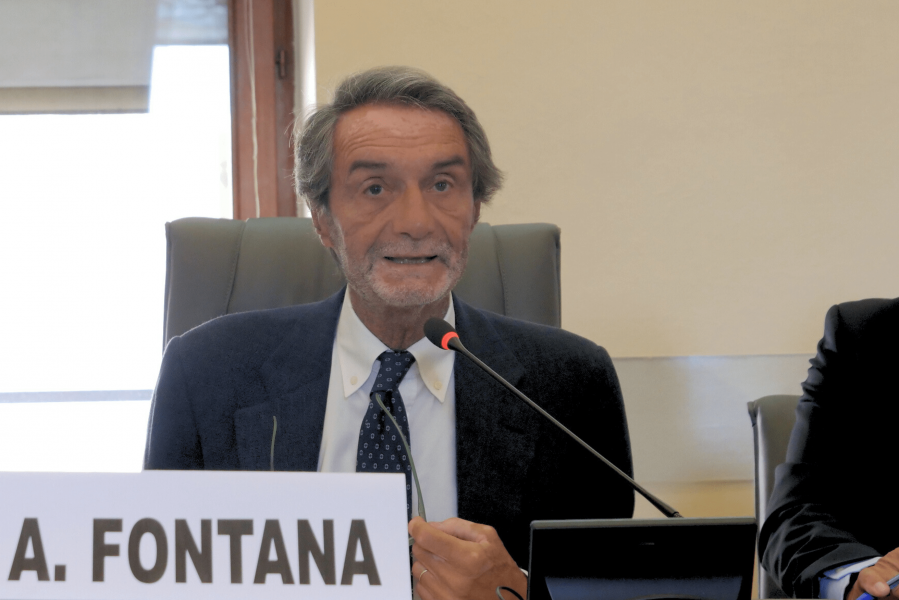 Il presidente della Regione Lombardia, Attilio Fontana