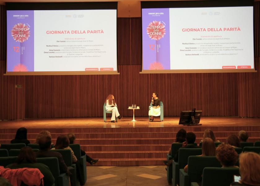 La prorettrice Marilisa D'Amico e la giornalista Orsola Riva.