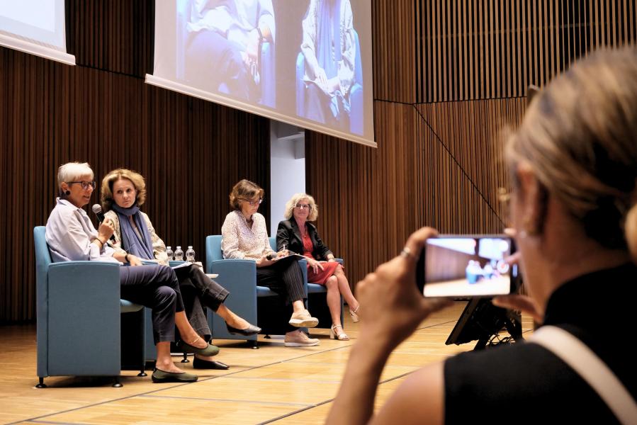 Il Tempo delle Donne 2023 - Giornata della Parità all’Università degli Studi di Milano: Elena Lattuada del Comune di Milano, Orsola Riva del Corriere della Sera, Gianna Fregonara del Corriere della Sera, Fulvia Colombini, presidente di Auser.