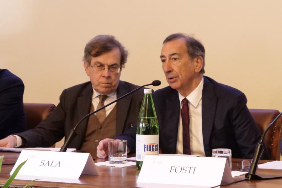 The Rector of the University of Milan, Prof. Elio Franzini and Milan’s Mayor Giuseppe Sala