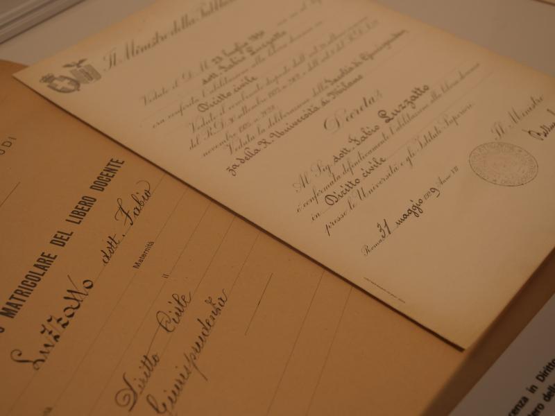 Alcuni dei documenti esposti 