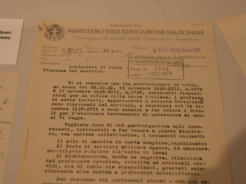 Alcuni dei documenti esposti