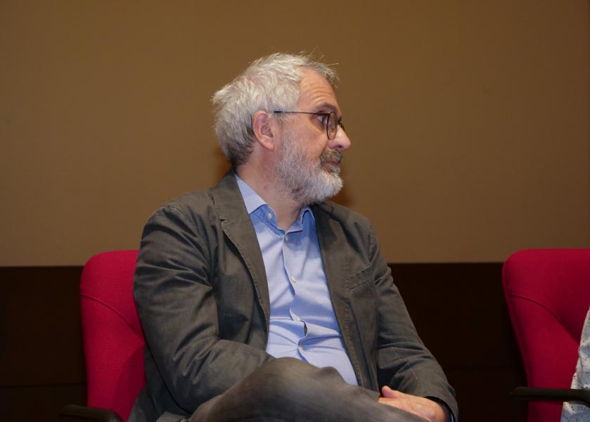 Stefano Simonetta, docente e referente progetto carcere, alla presentazione dell'iniziativa "A bordo del Brigantino"