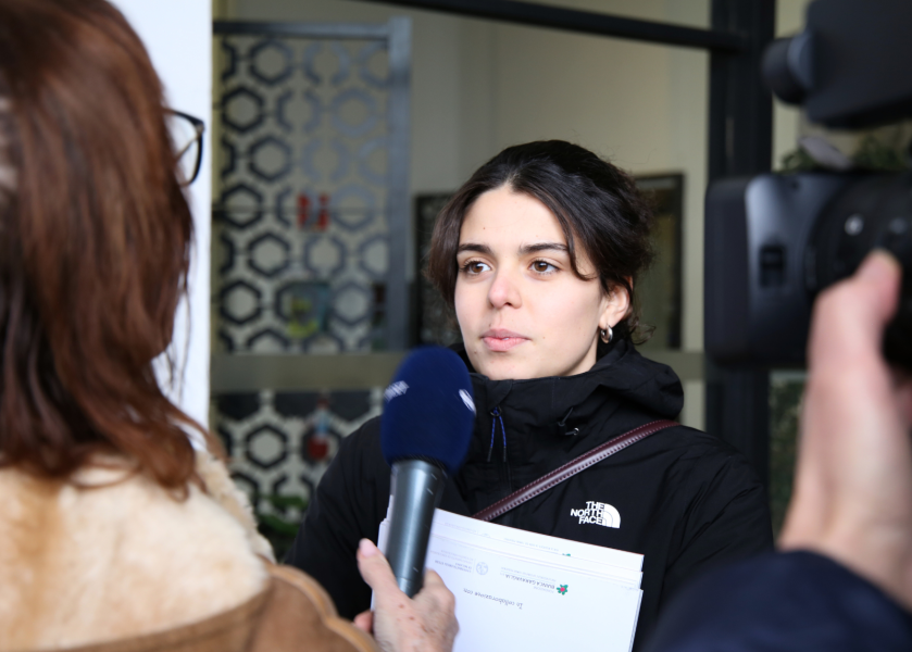 Alcuni ragazzi e ragazze coinvolti nel progetto della mostra.