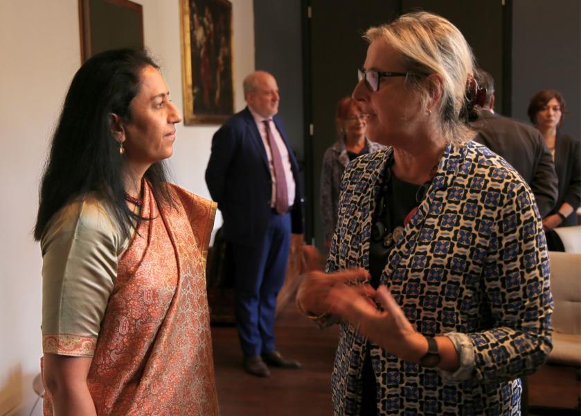Ambassador of India H.E. Vani Rao, Deputy Rector Antonella Baldi.