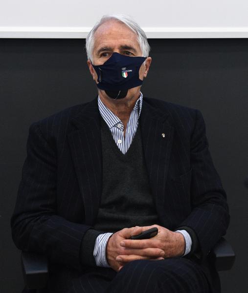 Il presidente del Coni Giovanni Malagò  La presentazione del progetto di ricerca  - Credit Augusto Bizzi