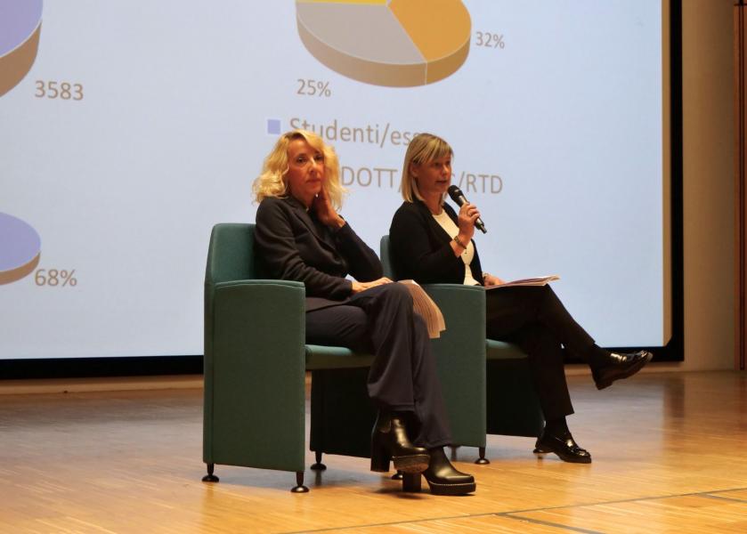 Angela Sant’Angelo e Raffaella Bianchi Riva, docenti della Rete delle referenti per le politiche di genere dell’Università degli Studi di Milano.