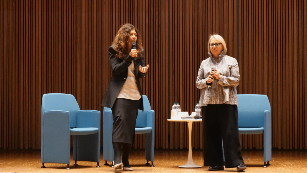 La prorettrice a Legalità, trasparenza, parità di diritti Marilisa D'Amico e la giornalista e scrittrice Silvia Brena introducono i "Sipari" che trattano dei diversi ambiti di interesse del progetto Human Hall